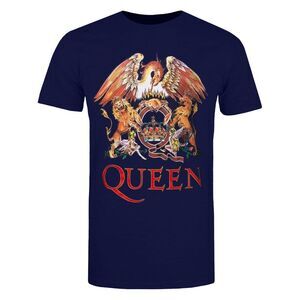 Queen Childrens/Kids Classic Crest T-Shirt / Navy Blue